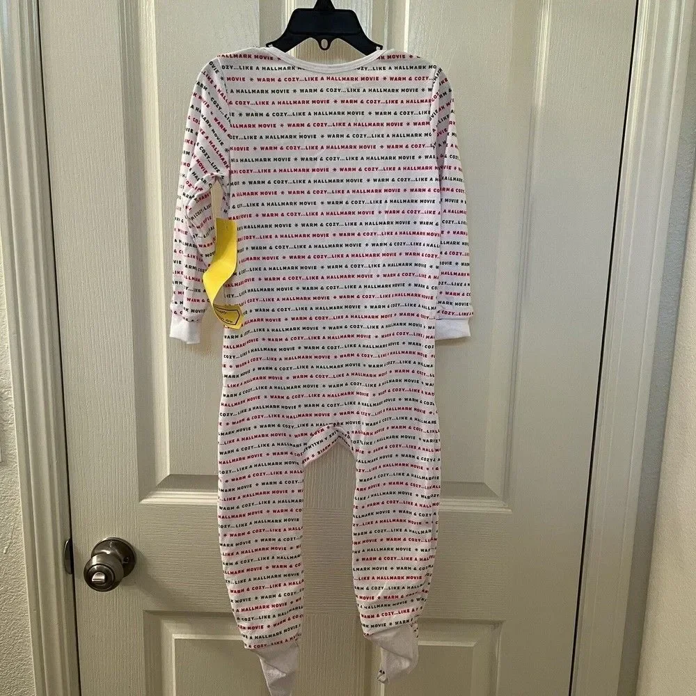 Hallmark Movie Channel Kids Footed Pajamas Footie Christmas Size 3T NWT